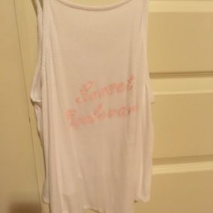 PACSUN La-hearts “Sunset Boulevard” white tank